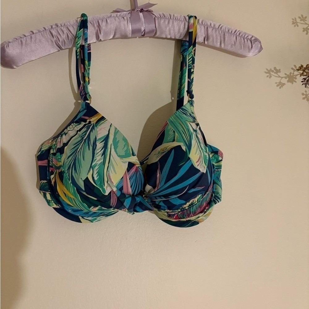 Bleu Rod Beattie tropical bikini top + Sarong Hipster Bikini Bottoms $160 - Picture 2 of 7